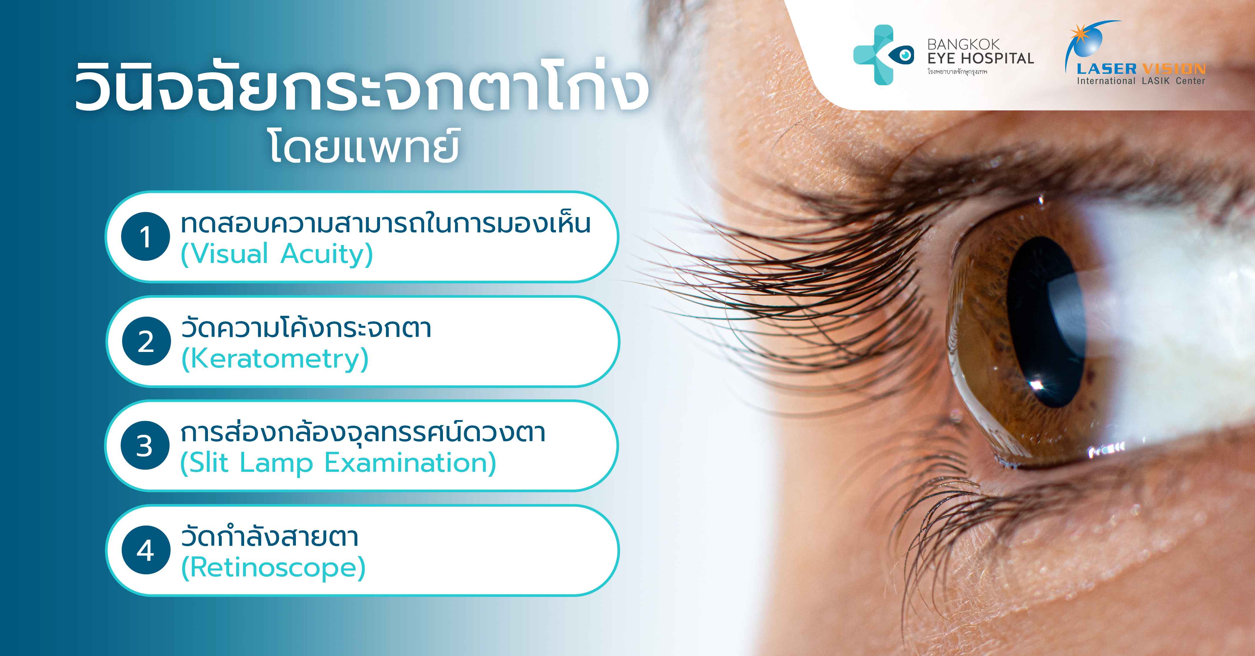 วินิจฉัยกระจกตาโก่งโดยแพทย์